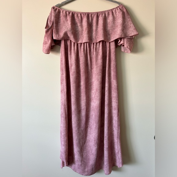 Off the shoulder Mauve Sundress Size Large - Picture 2 of 4